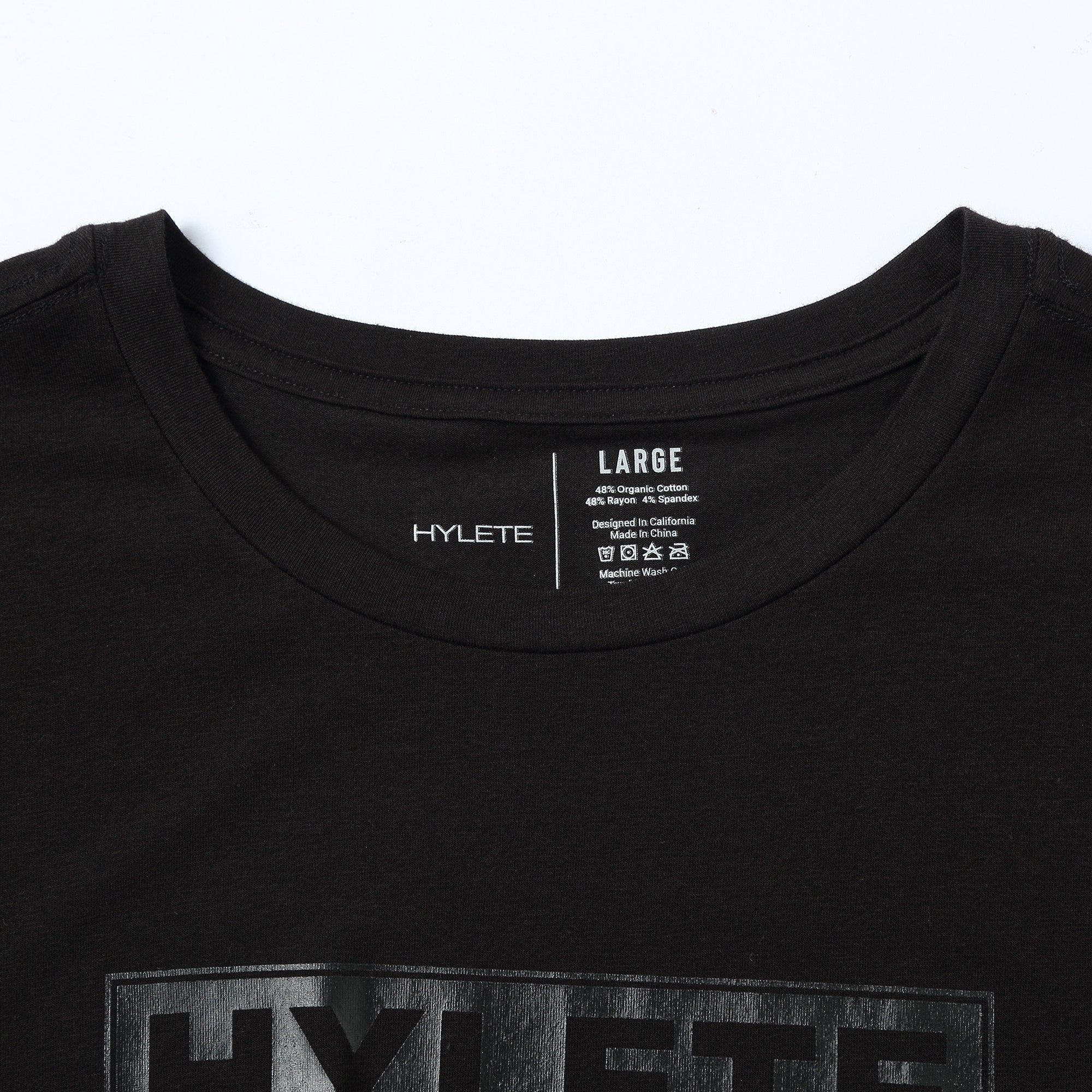 Block Logo HY-Blend Crew Tee Black - Image 3