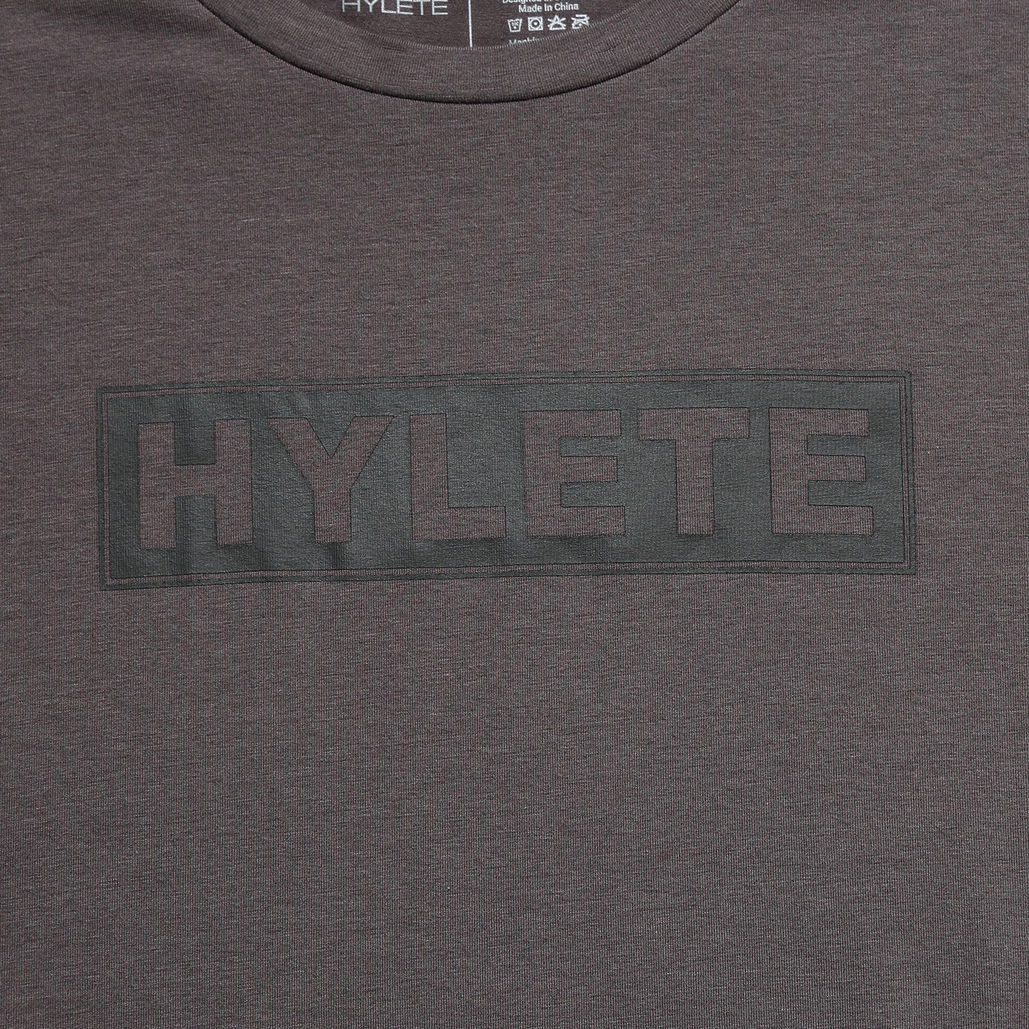 Block Logo HY-Blend Crew Tee Gull Gray - Image 3
