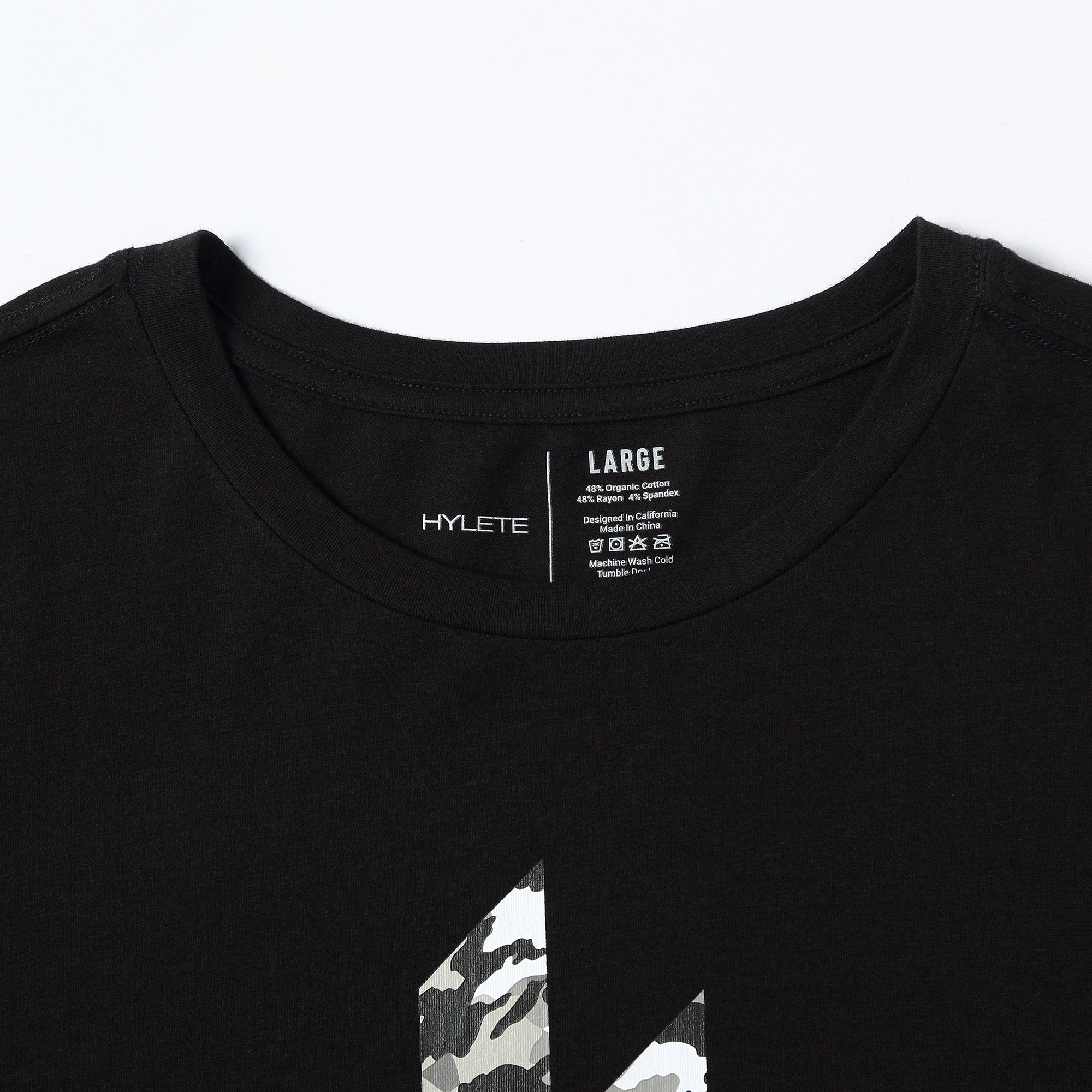 Camo Icon HY-Blend Crew Tee Black - Image 3