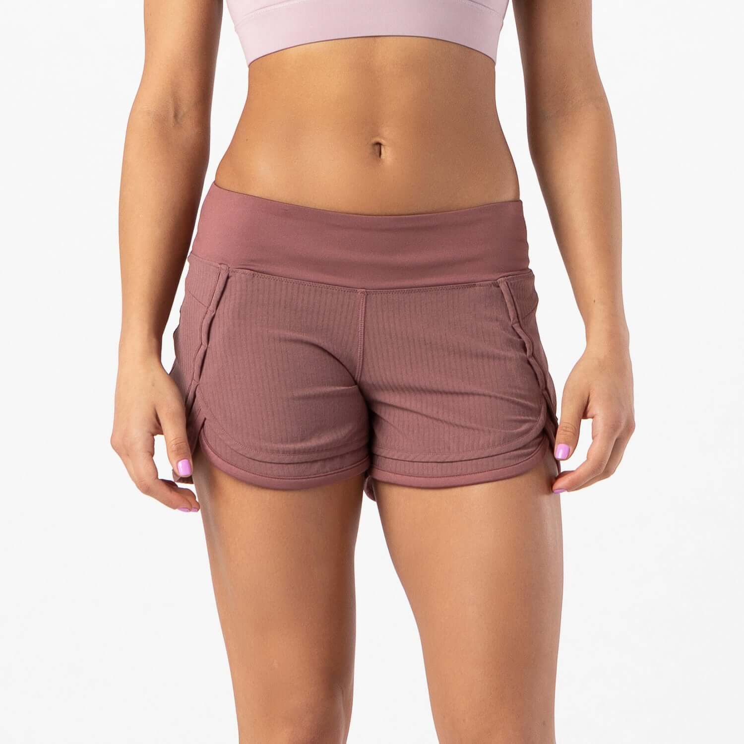 Iris Lined Short Mauve Brown - Image 4