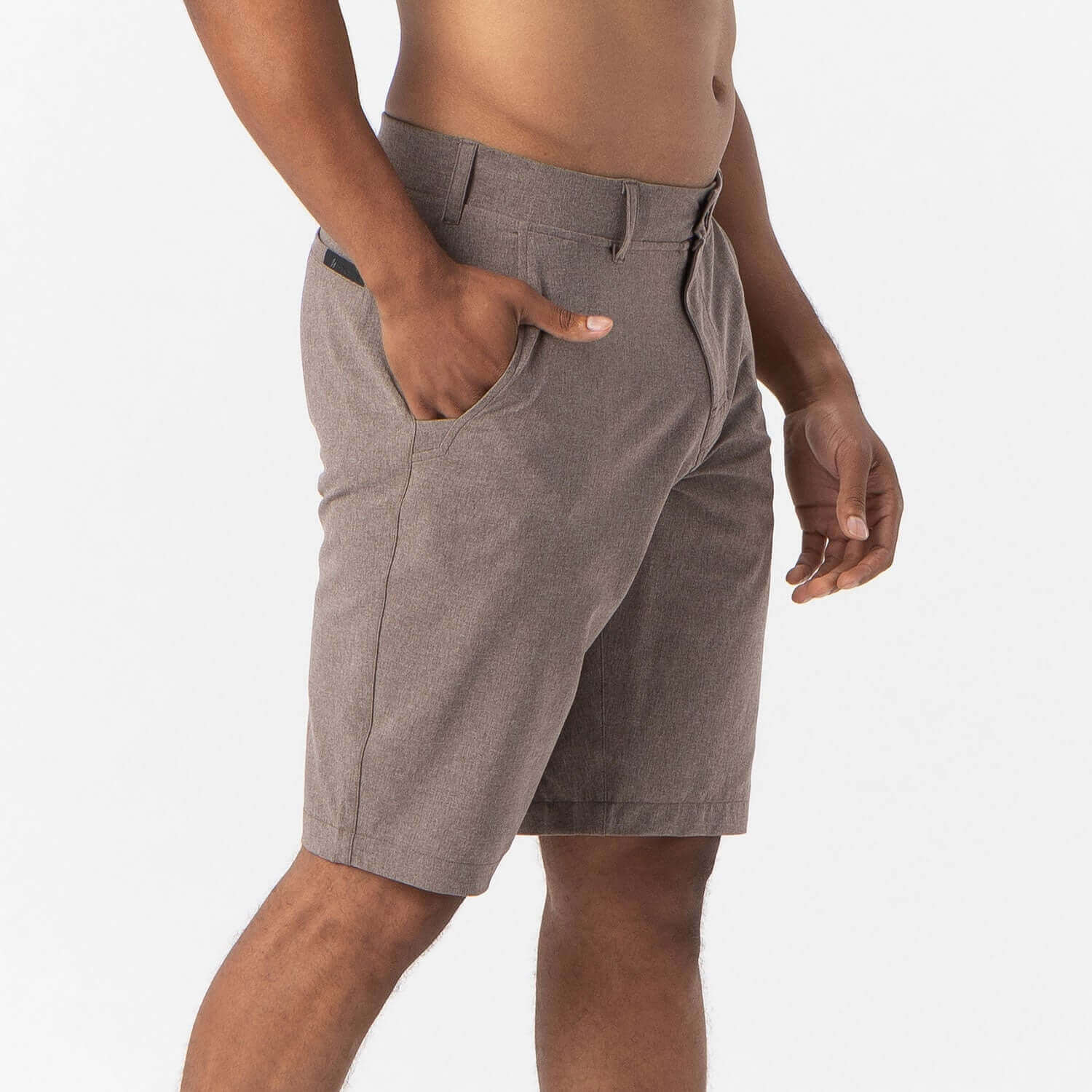 Levo Short Heather Earth Brown - Image 3
