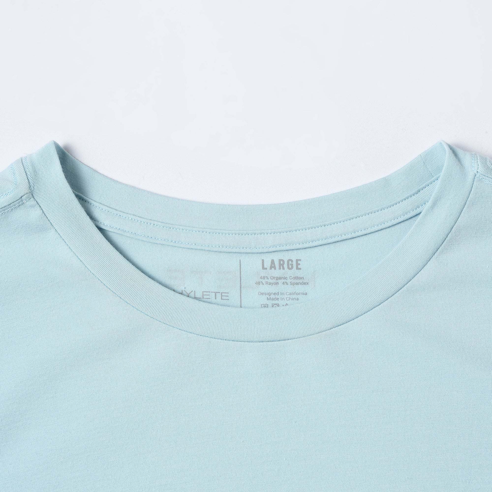 Minimalist HY-Blend Crew Tee Sky Blue - Image 4