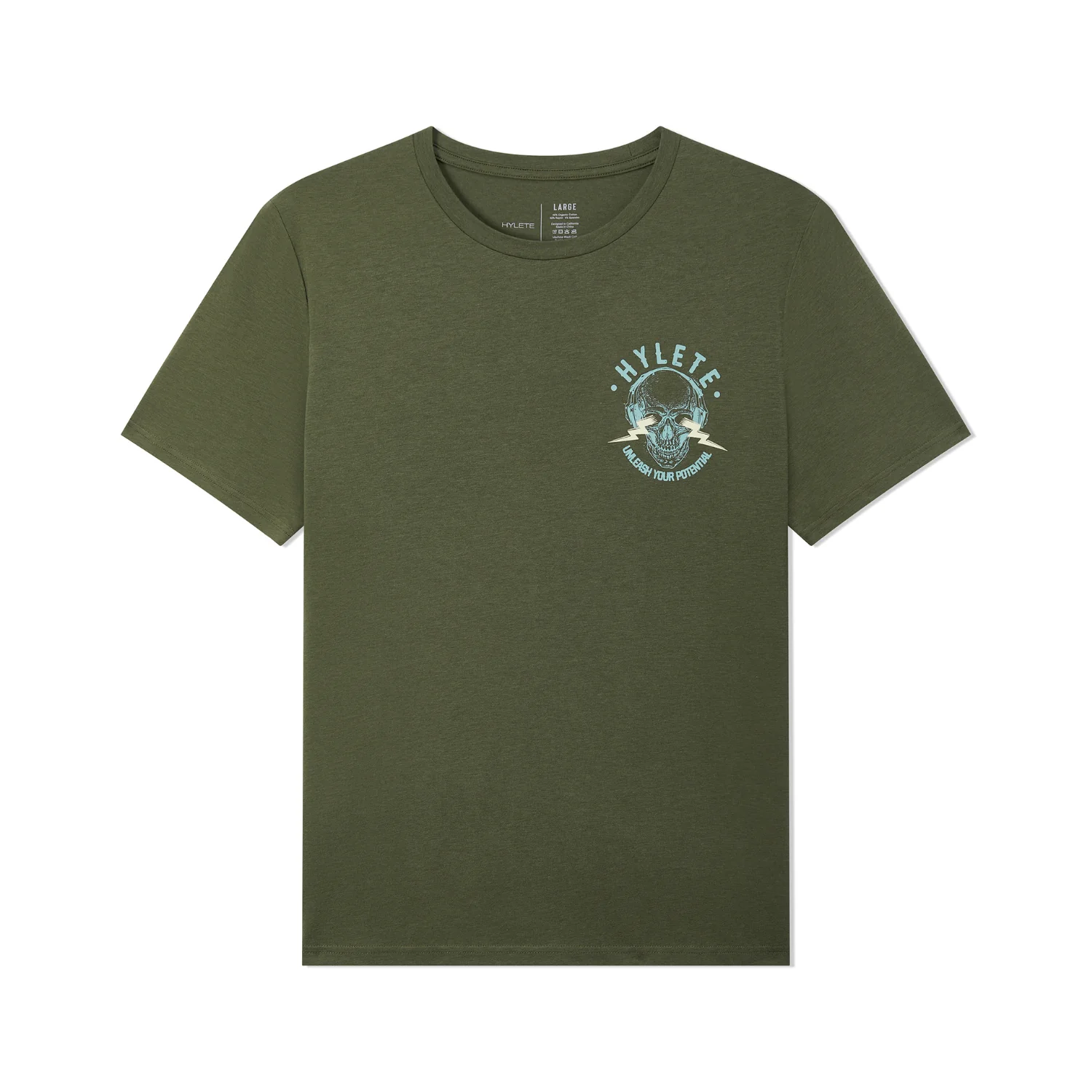 Voltage HY-Blend Crew Tee Olive Green